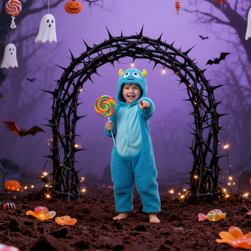 Halloween Ghost Arch Bkgd Cloth