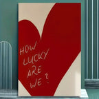 Red hearts Canvas painting