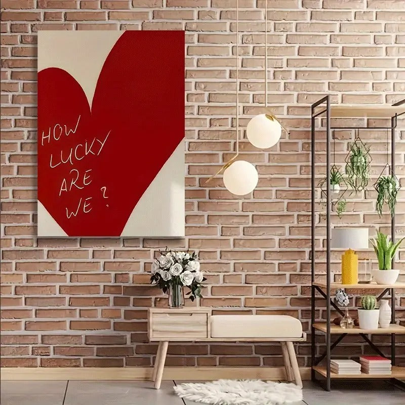 Red hearts Canvas painting