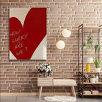 Red hearts Canvas painting