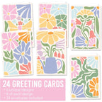 24pxs Hadley Flower Blank Cards