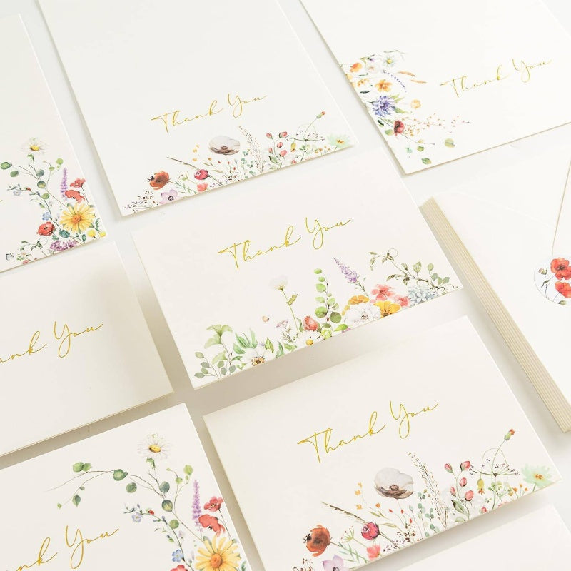 4pxs Gold Foil Thank You Cards