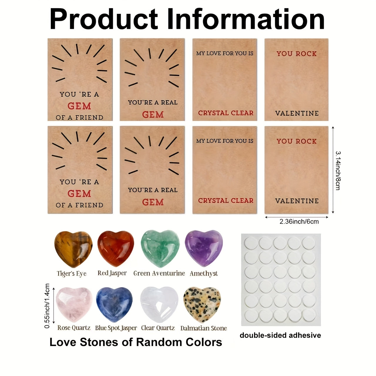 24pxs Khaki Valentine Cards