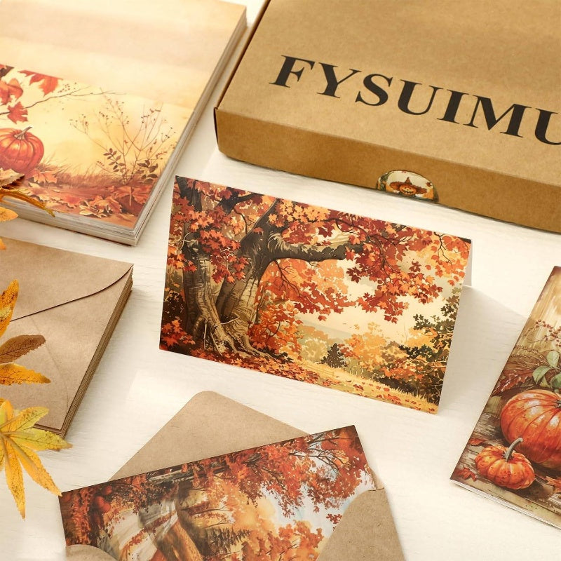50pxs Autumn Pumpkin Cards