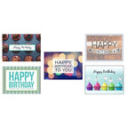 Birthday Card Set Each Design 5 5x 7 Inch 25 Cards And 26 White Envelopes