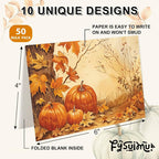 50pxs Autumn Pumpkin Cards