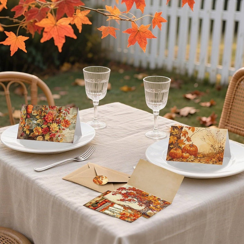 50pxs Autumn Pumpkin Cards